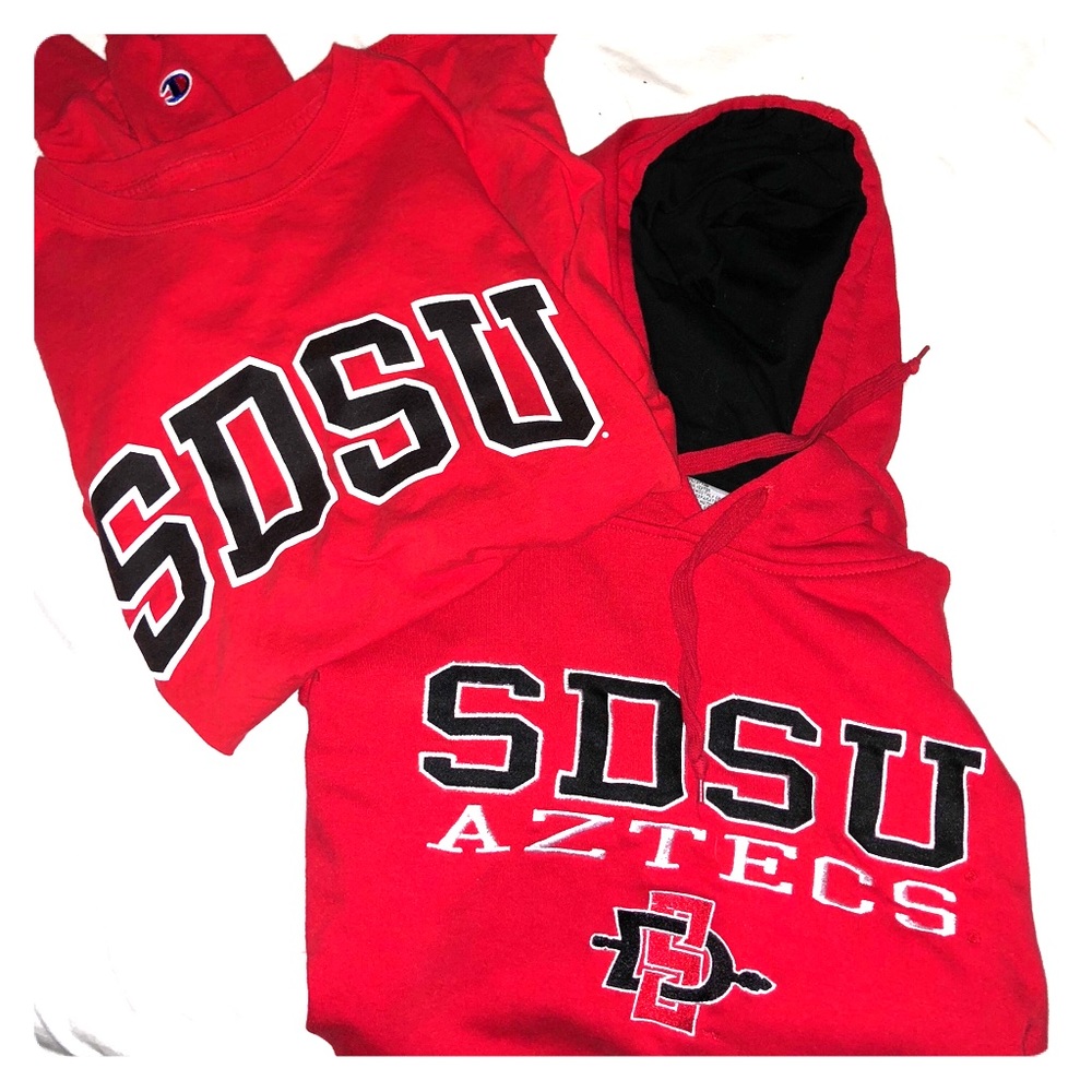 SAN DIEGO STATE UNIVERSITY HOODIE T SHIRT LOT